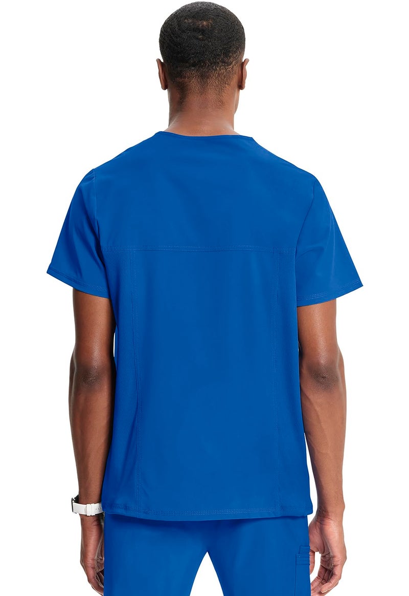 Cherokee تي شيرت سكراب للرجال من شيروك إنفينيتي بتصميم V- Neck مع لوحات خلفية من نسيج مضلع CK900A، M، أزرق ملكي - Image 2