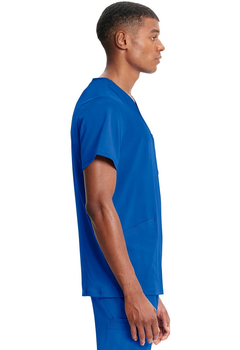 Cherokee تي شيرت سكراب للرجال من شيروك إنفينيتي بتصميم V- Neck مع لوحات خلفية من نسيج مضلع CK900A، M، أزرق ملكي - Image 5
