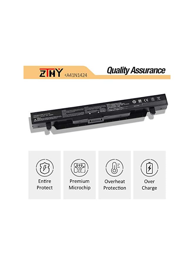 ZTHY 48Wh 14.4V A41N1424 Laptop Battery For Asus Rog Gl552Vw Gl552Jx Gl552J Gl552 Zx50 Gl552V Zx50Jx Zx50J Zx50Vw Zx50V Gl552Jw Gl552Vx X55Lm2H Gl552Vw-Dh71 Gl552Vw-Dh74 Fx-Plus Fx-Pro Series - Image 3