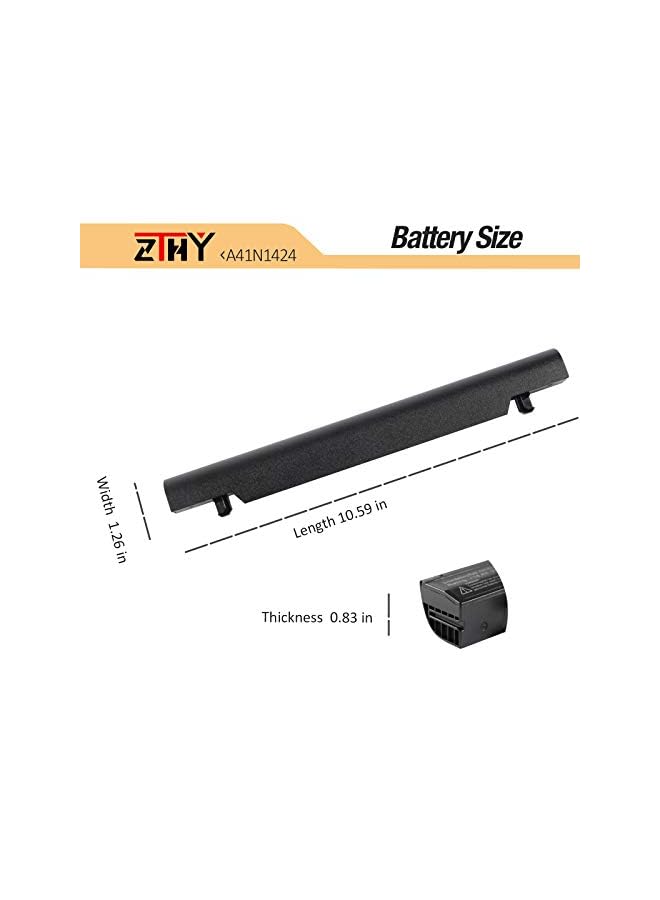 ZTHY 48Wh 14.4V A41N1424 Laptop Battery For Asus Rog Gl552Vw Gl552Jx Gl552J Gl552 Zx50 Gl552V Zx50Jx Zx50J Zx50Vw Zx50V Gl552Jw Gl552Vx X55Lm2H Gl552Vw-Dh71 Gl552Vw-Dh74 Fx-Plus Fx-Pro Series - Image 5