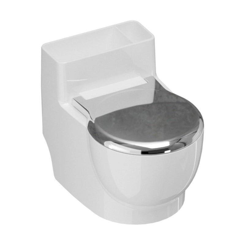 Silver Lid Wall Mounted Ashtray Creative Toilet Shape Design Large Capacity Ashes Container For Home Office Decoration - Image 5