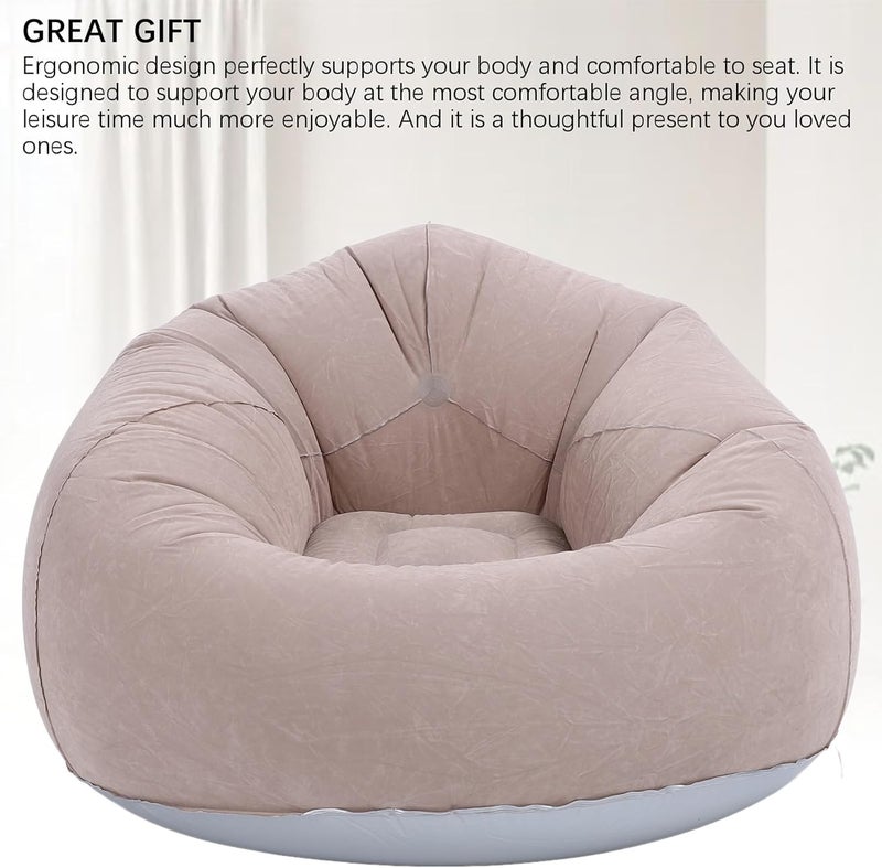 RiToEasysports Inflatable Lounge Chair Modern and Comfortable for Living Room Bedroom - Soft Inflatable Sofa Sofa for Children and Adults - Image 4