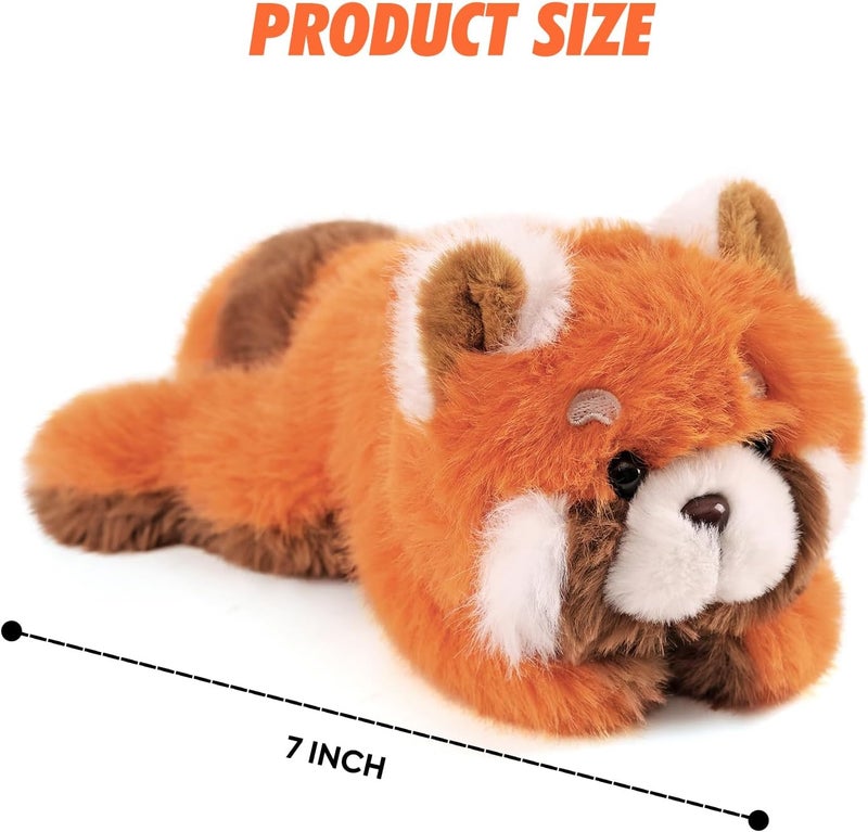 PEACH CAT دمية حيوان الباندا الأحمر من بحجم 7 بوصات، ألعاب قطيفة ناعمة ولطيفة، هدايا للأطفال - Image 5