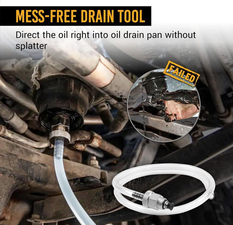 EWK 64mm Forged Oil Filter Wrench & Drain Hose for Toyota, Lexus, Scion 2.0L - 5.7L Oil Change Tool - Image 5