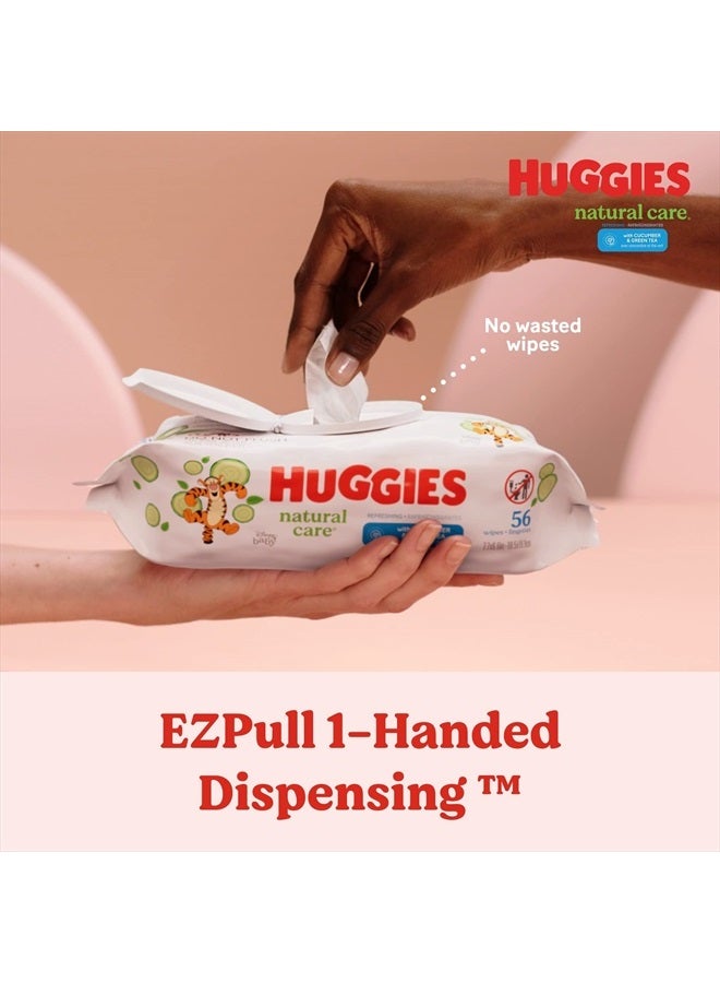 HUGGIES Baby Wipes, Huggies Natural Care Refreshing Baby Diaper Wipes, Hypoallergenic, Scented, 1 Flip-Top Pack (56 Wipes Total) - Image 2