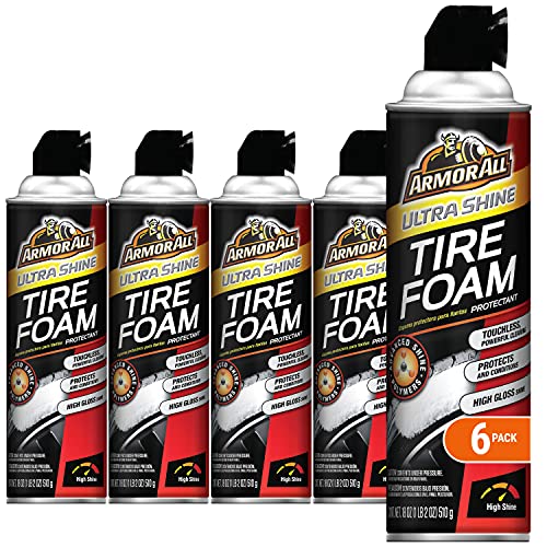 Armor All Tire Foam Ultra Shine, 18-Fluid Ounce Cans (Pack of 6) - Image 1