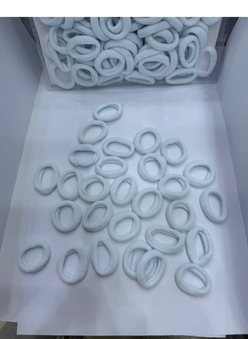 Star beja White Hair rubber band for school and daily use 100pcs pack - Image 3
