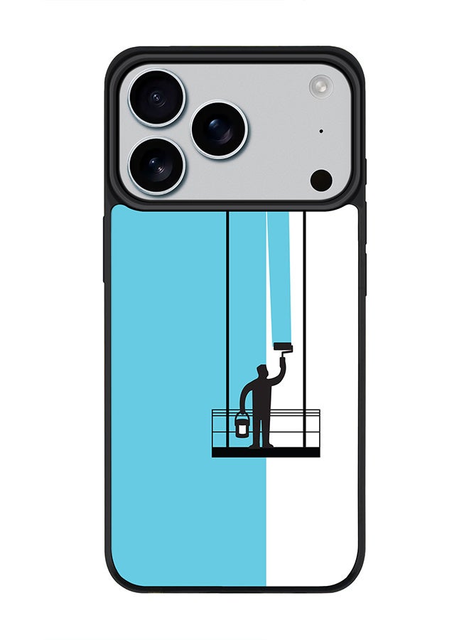 Stylizedd iPhone 17 Pro Case, [Compatible with MagSafe] Slim Magnetic cover Phone Case iPhone 17 Pro -Paint Hanger (Blue) - Image 1