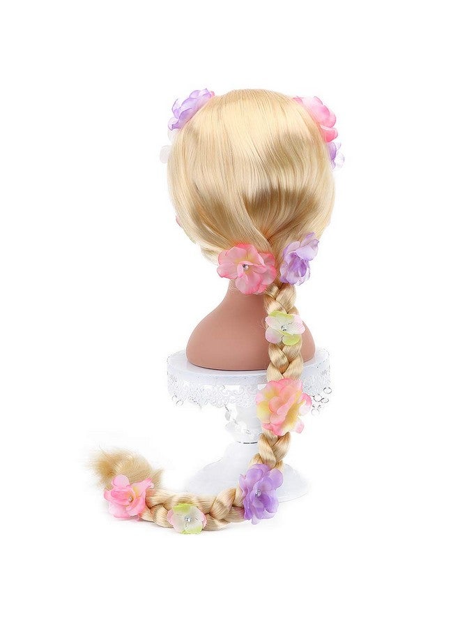 Styler Long Blonde Rapunzel Wigs For Kids Princess Girl Costume Cosplay Fairytale Ball Braid Wigs For Halloween Christmas Party Hair - Image 5