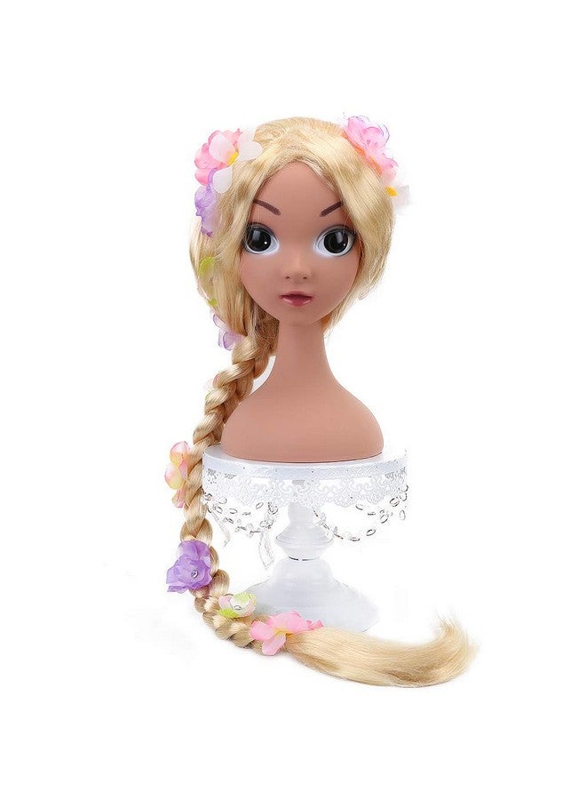 Styler Long Blonde Rapunzel Wigs For Kids Princess Girl Costume Cosplay Fairytale Ball Braid Wigs For Halloween Christmas Party Hair - Image 2