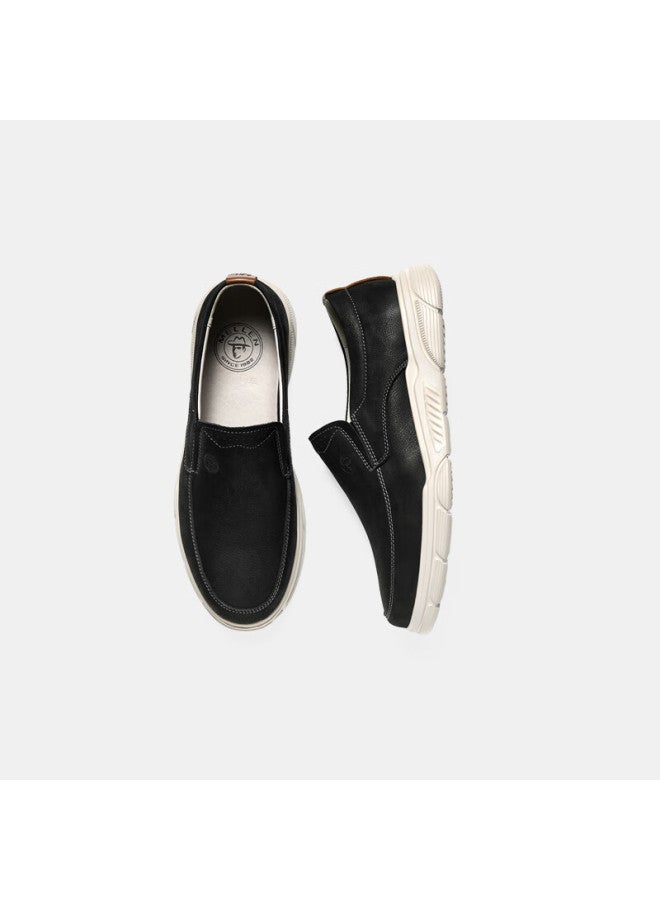 Mellen Genuine Leather Slip-on Loafers, Thick-soled Casual Comfortable Leather Shoes For Men, Meb67226, Black, Size 41 - Image 2