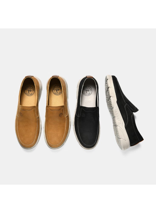 Mellen Genuine Leather Slip-on Loafers, Thick-soled Casual Comfortable Leather Shoes For Men, Meb67226, Black, Size 41 - Image 4