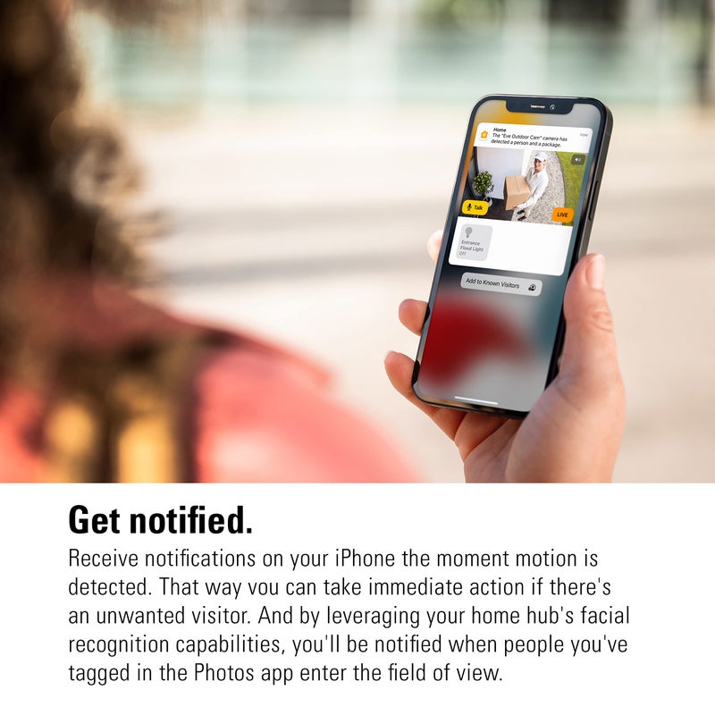 Eve كاميرا إيف الخارجية (الإصدار الأبيض) – كاميرا ضوء الفيضانات الآمنة، (فيديو آبل هوم كيت الآمن)، 1080p، رؤية ليلية، واي فاي (2.4 جيجاهرتز)، مستشعر حركة، اتصال ثنائي الاتجاه، تركيب مرن وسهل - Image 4