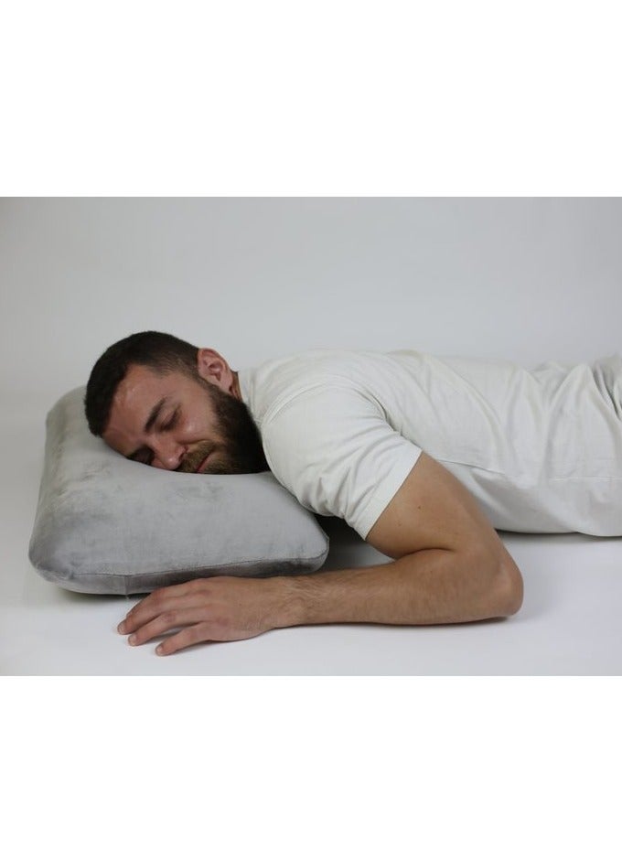 اتش تي مخده نوم طبيه كلاسيك للحصول على الراحه المناسبه , رمادى , 60 * 40 - Image 3