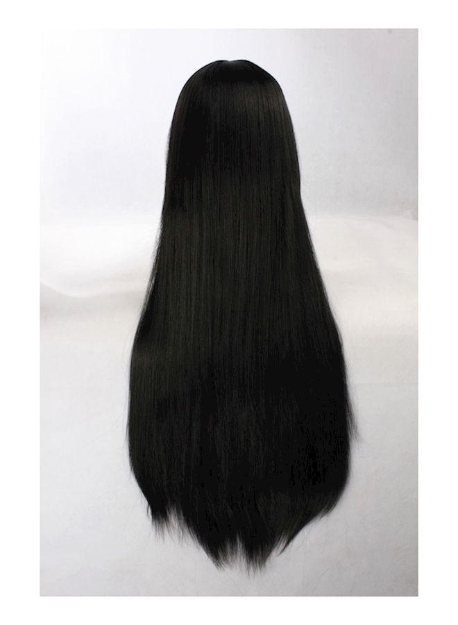 NIBEMINENT Synthetic Straight Hair Extension Black - Image 1