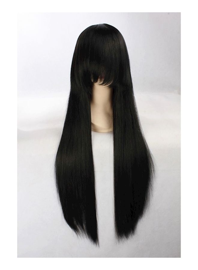 NIBEMINENT Synthetic Straight Hair Extension Black - Image 3