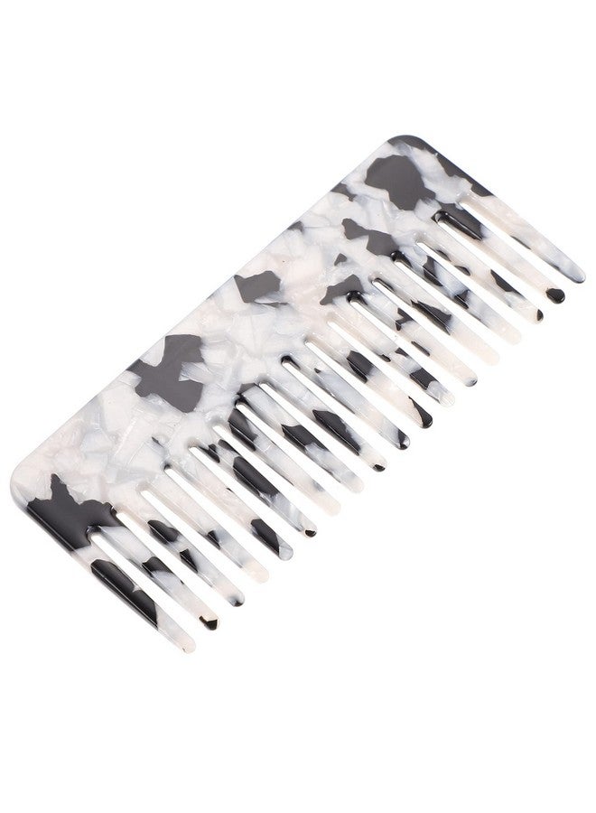 Beaupretty Vintage Decor Vintage Decor Vintage Decor Tortoise Wide Tooth Comb Hair Detangling Comb Acetate Pocket Hairdressing Comb For Women Black White Korean Decor Vintage Hair Brush Retro Decor - Image 1