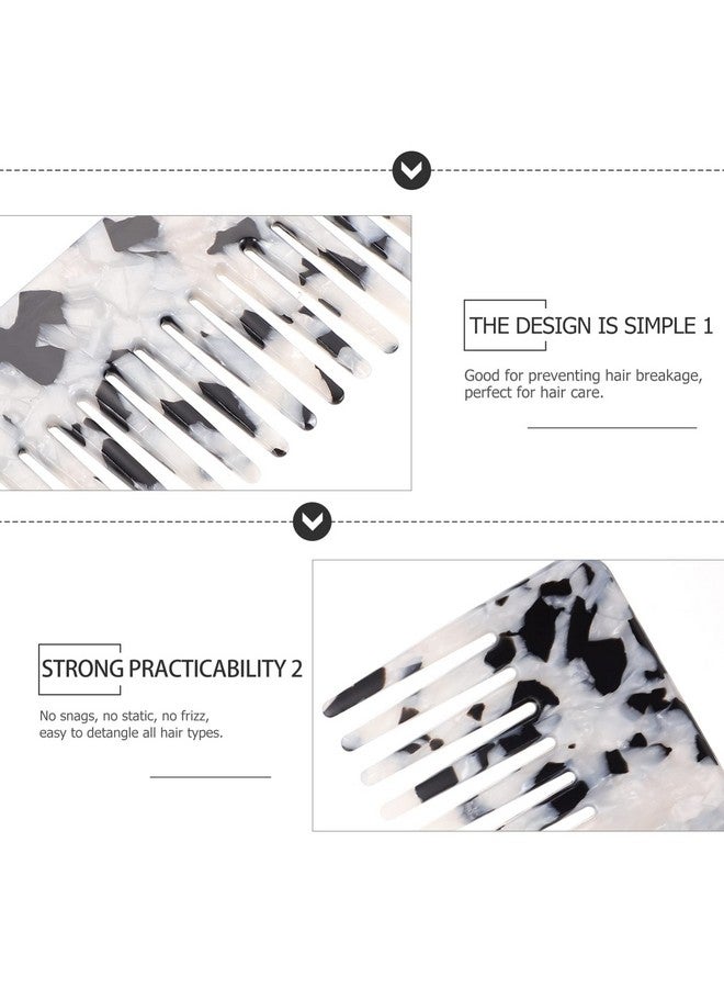 Beaupretty Vintage Decor Vintage Decor Vintage Decor Tortoise Wide Tooth Comb Hair Detangling Comb Acetate Pocket Hairdressing Comb For Women Black White Korean Decor Vintage Hair Brush Retro Decor - Image 4