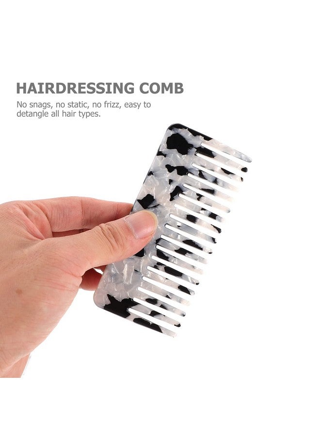 Beaupretty Vintage Decor Vintage Decor Vintage Decor Tortoise Wide Tooth Comb Hair Detangling Comb Acetate Pocket Hairdressing Comb For Women Black White Korean Decor Vintage Hair Brush Retro Decor - Image 5