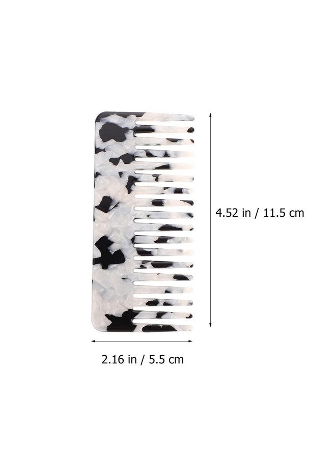 Beaupretty Vintage Decor Vintage Decor Vintage Decor Tortoise Wide Tooth Comb Hair Detangling Comb Acetate Pocket Hairdressing Comb For Women Black White Korean Decor Vintage Hair Brush Retro Decor - Image 3