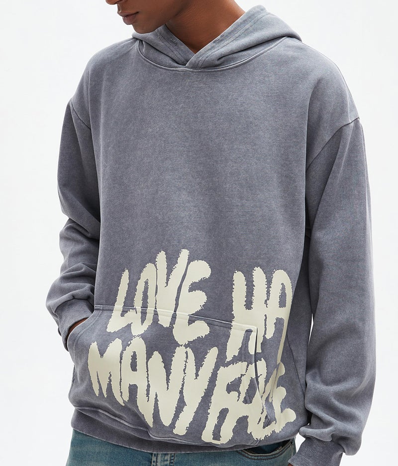 Dynict Unisex Y2K Colorful Sweatshirt Hip Hop Letter Print Oversize Hoodie Casual Baggy Harajuku Gothic Pullover Hoodie (Grey,Medium) - Image 5