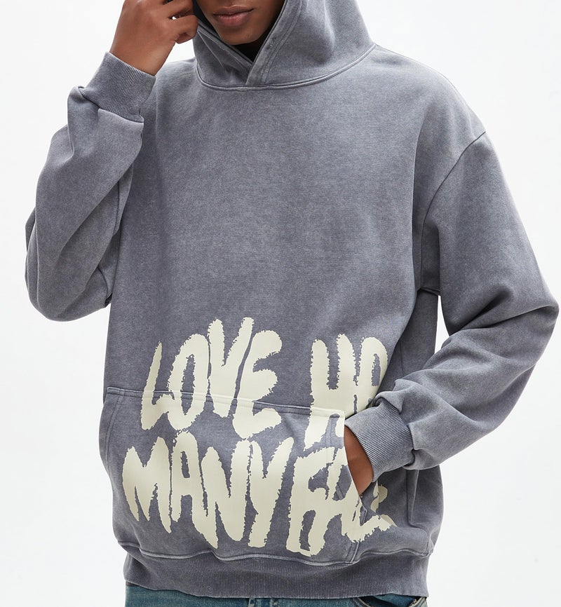 Dynict Unisex Y2K Colorful Sweatshirt Hip Hop Letter Print Oversize Hoodie Casual Baggy Harajuku Gothic Pullover Hoodie (Grey,Medium) - Image 2