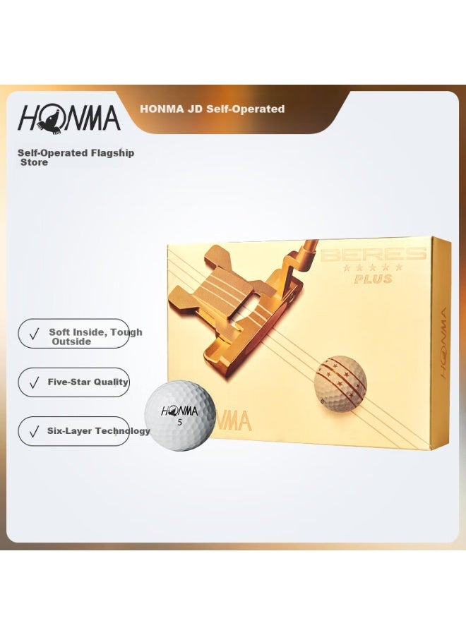 Honma Beres 5star Plus Golf Balls: More Stable And Precise, Upgraded Version, Six-layer Balls - Image 1