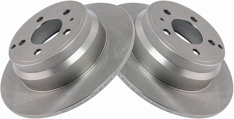 TRQ Rear Brake Rotors Set Solid Compatible with 1994-1997 Volvo 850 1998-2004 C70 1998-2000 S70 V70 - Image 3