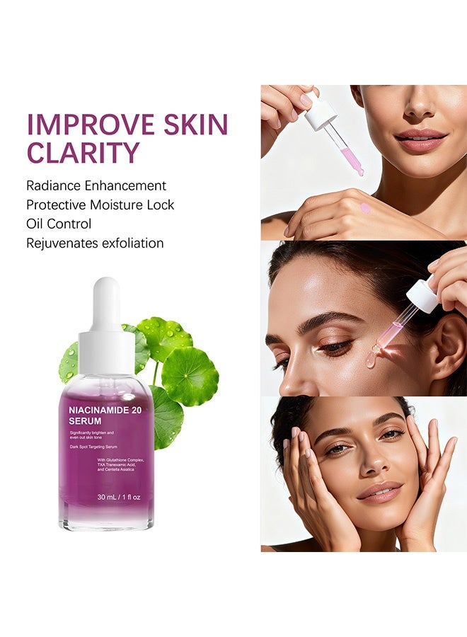 Lanthome Niacinamide 20 Serum -Face Serum with Glutathione, TXA Tranexamic Acid and Centella Complex - Reduces Pigmentation, Uneven Skin Tone, Pore Care for Sensitive Skin, 30ml - Image 4