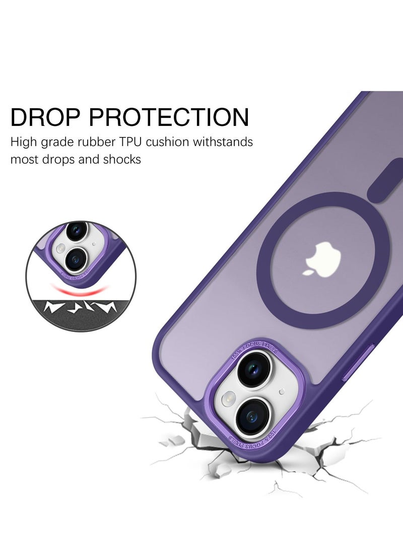 Magnetic Case for iPhone 15, Compatible with MagSafe Shockproof Protection Cover, Translucent Matte Phone Case with Strong Magnet, Slim Case for Apple 15 6.1 Inch (2023)(Purple) - pzsku/Z195E372FBCDE92BF6F14Z/45/_/1716796639/23237e75-a382-4920-b225-9a5d48e4ec8d