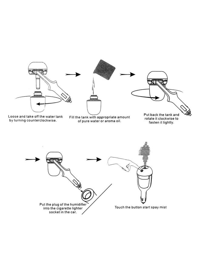Car Aromatherapy Humidifier – USB Powered, Portable 50ML Air Purifier for Cars, Ultrasonic Mist Diffuser for Smoke, Odor Removal, Aromatherapy, and Humidification - Image 2