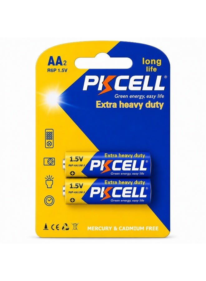 بي كي سيل AA Batteries 2 Pack, 1.5V Heavy Duty Double A Batteries,10-Year Shelf Life,High-Performance Alkaline AA Battery for Flashlights, Keyboards, Clocks, Toys, Remote Controls - Image 1
