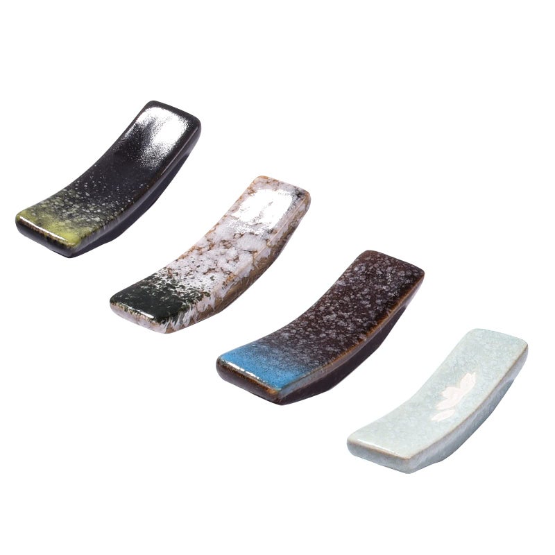 BOSILI 4 Pieces Japanese Chopstick Holders Ceramic Chopstick Rest