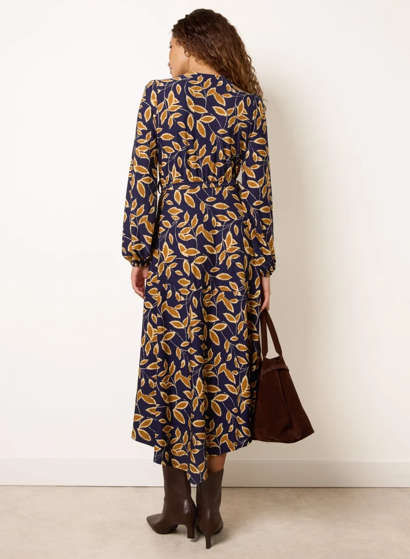بلو فانيلا Asymmetric Wrap Midi Dress