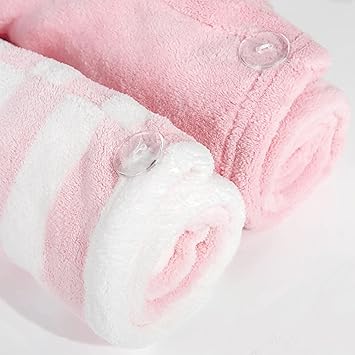 Brushworks Luxury Hair Towels 2 Pack Pink One Size - Image 3
