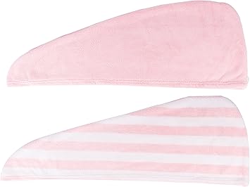 Brushworks Luxury Hair Towels 2 Pack Pink One Size - Image 2