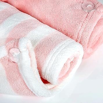 Brushworks Luxury Hair Towels 2 Pack Pink One Size - Image 4