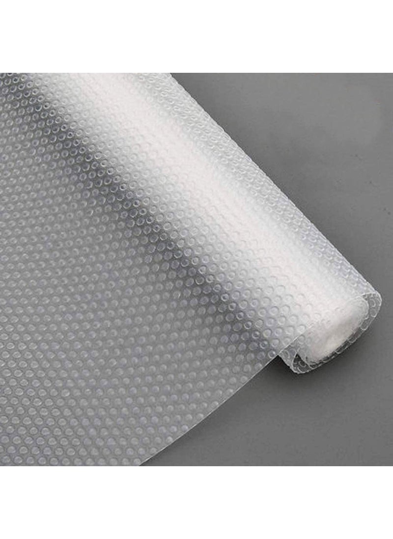 MEZON MEZON EVA Kitchen Drawer Mat Table Mat WardrobeCabinet Drawer Shelf Mat Pot Mat AntiSlip Mat for Kitchen Bathroom Cabinets Drawers Shelves Bubble Dot MatWhite 60 cm x 5 mtr  - Image 1