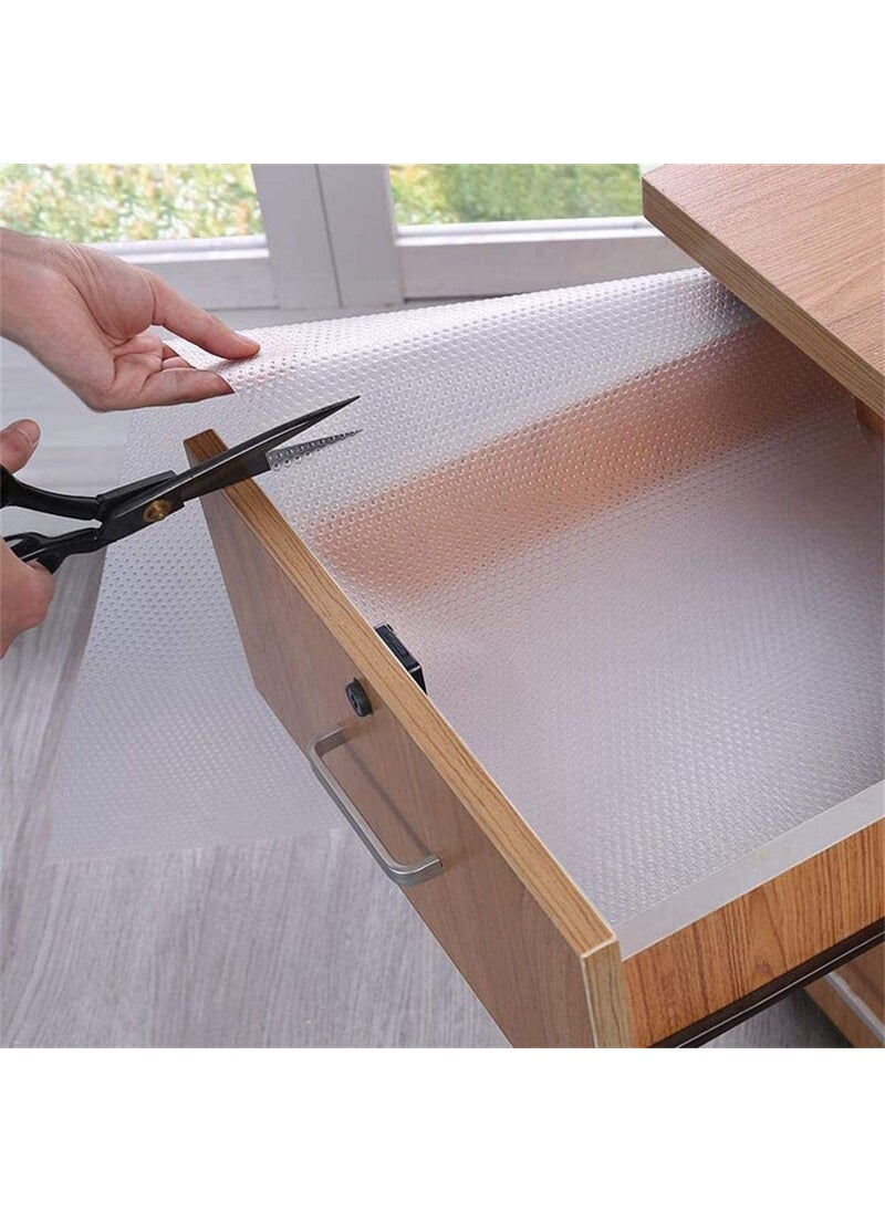 MEZON MEZON EVA Kitchen Drawer Mat Table Mat WardrobeCabinet Drawer Shelf Mat Pot Mat AntiSlip Mat for Kitchen Bathroom Cabinets Drawers Shelves Bubble Dot MatWhite 60 cm x 5 mtr  - Image 2
