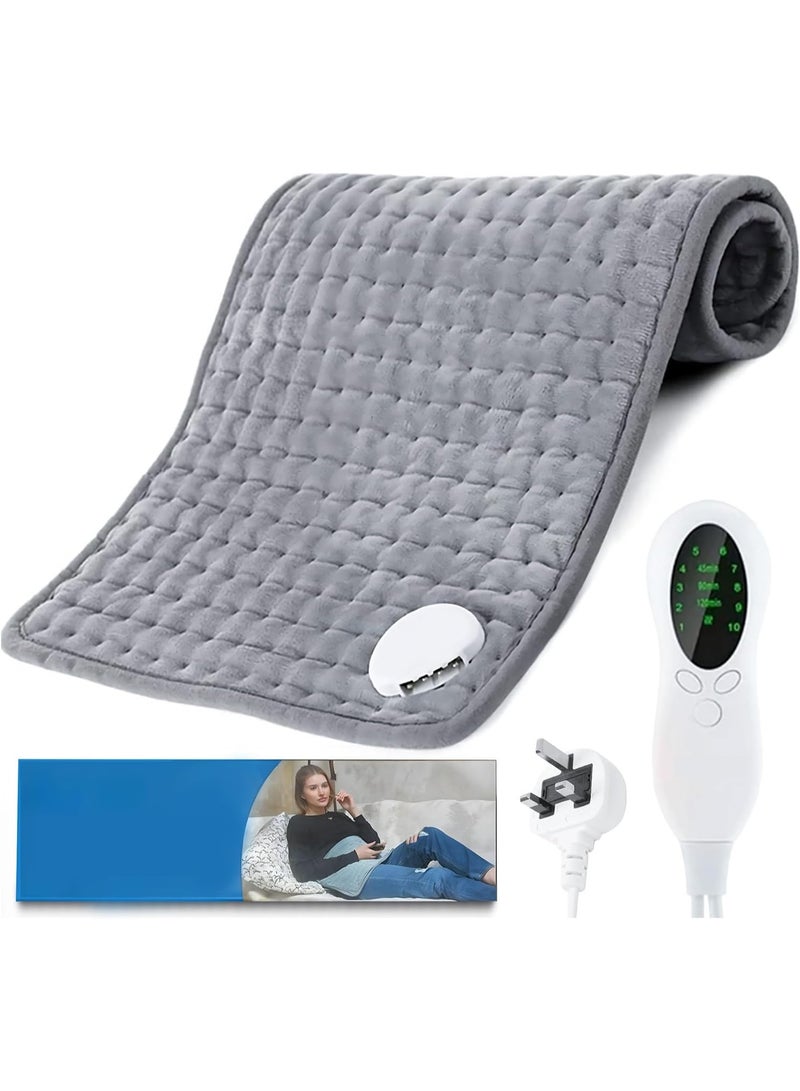 BIVATU Electric Heating Pad – 6 Temperature Levels, Auto Shut-Off, 87-Inch Power Cord, Machine Washable – Pain Relief for Back, Neck, Shoulders, Abdomen, and Period Cramps - Image 1