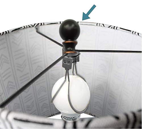 RddenIy Lamp Shade Light Bulb Clip Lampshade Adapter - Finial and Lampshade Levellers for Clip On Light Bulbs - Image 5