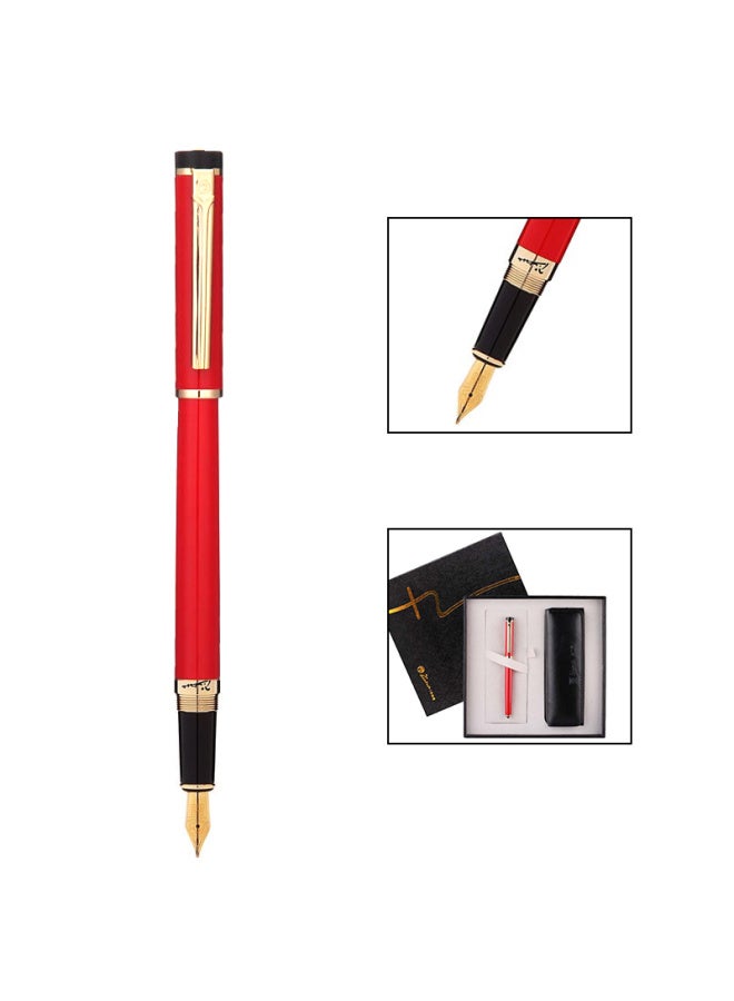 Pimio Pen Gift Set With Pen Pouch Business Office Gift For Men And Women Birthday Gift Student Calligraphy Adult Gift Pen 5510 Bright Red - Image 1