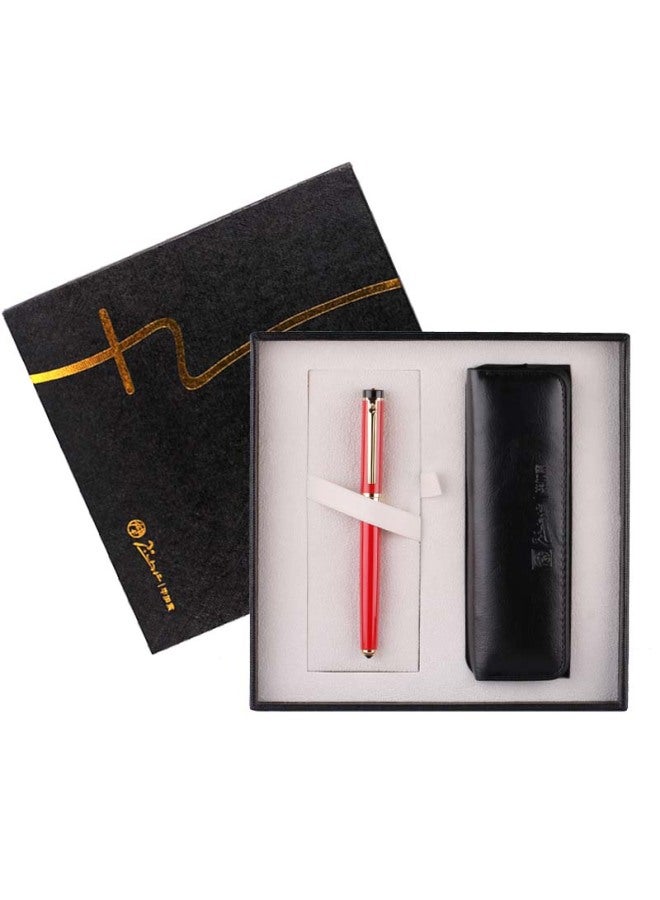 Pimio Pen Gift Set With Pen Pouch Business Office Gift For Men And Women Birthday Gift Student Calligraphy Adult Gift Pen 5510 Bright Red - Image 4