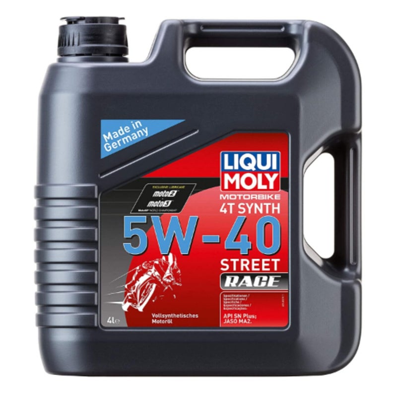 LIQUI MOLY زيت محرك ليكي مولي للدراجات النارية 4T سنتhetic 5W-40 سباق الشوارع | زيت محرك كامل الاصطناعية | 4 لترات | SKU: 20076 - Image 2