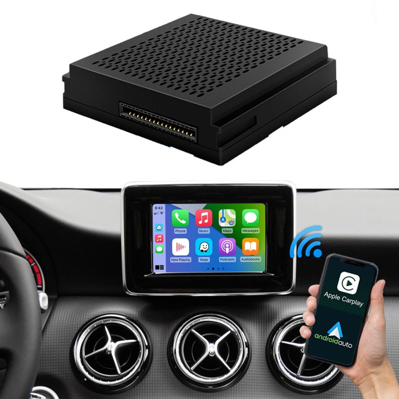 Generic Road Top Wireless Carplay Adapter Compatible with Mercedes Benz A/B/C/E/CLA/GLA/GLK/ML/SLK with NTG4.5 System, Fit for Apple Carplay & Android Auto Retrofit Kit, Mirroring,Camera  - Image 1