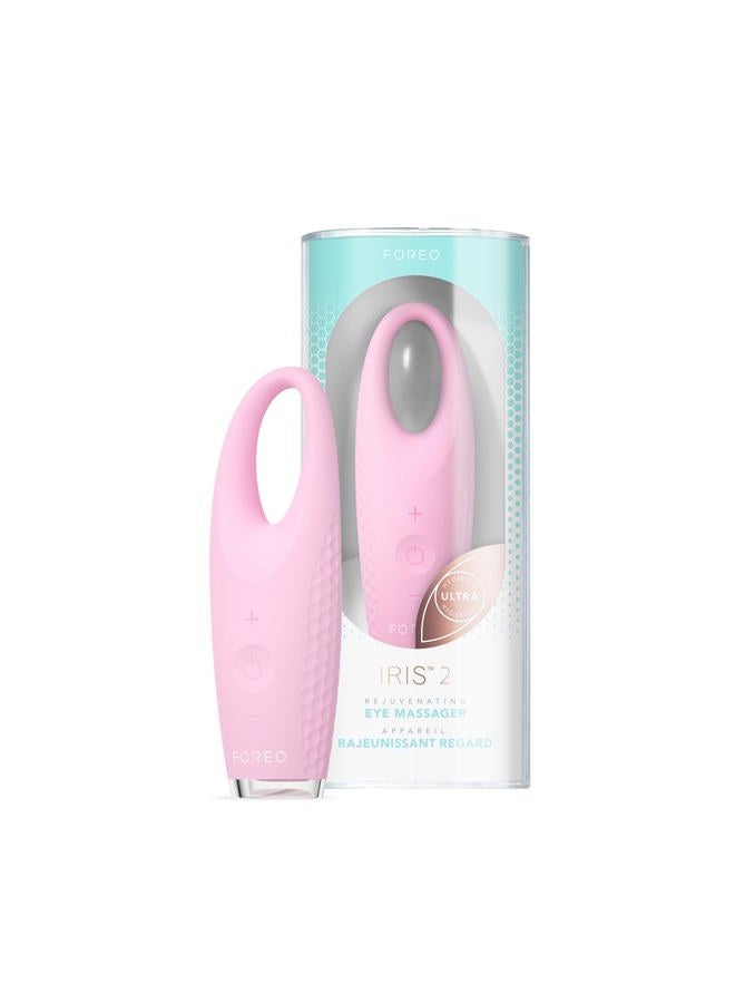 Generic IRIS 2 Lymphatic Drainage Eye Massager - Dark Eye Circle Remover & Eye Bags Remover - Enhanced Under Eye Cream Absorption -Anti Wrinkle Eye Puffiness Reducer 2 -year Warranty - Pearl Pink  - Image 1