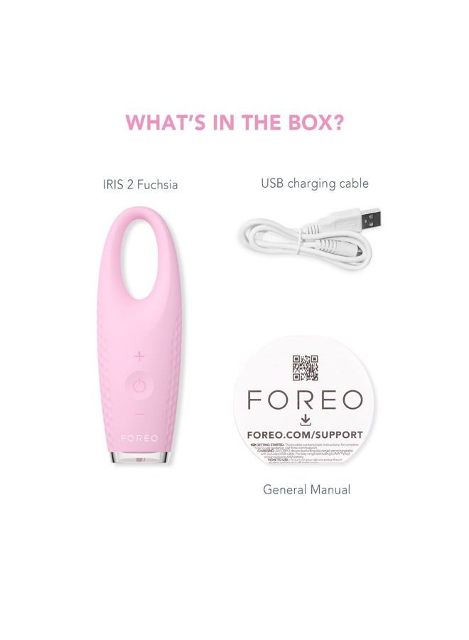Generic IRIS 2 Lymphatic Drainage Eye Massager - Dark Eye Circle Remover & Eye Bags Remover - Enhanced Under Eye Cream Absorption -Anti Wrinkle Eye Puffiness Reducer 2 -year Warranty - Pearl Pink  - Image 3