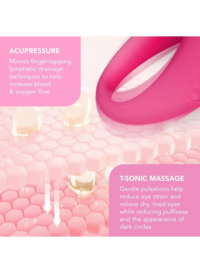 Generic IRIS 2 Lymphatic Drainage Eye Massager - Dark Eye Circle Remover & Eye Bags Remover - Enhanced Under Eye Cream Absorption -Anti Wrinkle Eye Puffiness Reducer 2 -year Warranty - Pearl Pink  - Image 5