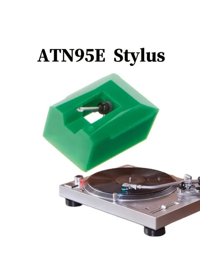 إبرة استبدال ATN95E متوافقة مع طاولة الغناء LP120 بتصميم أسود متين مع قاعدة معدنية - Image 1