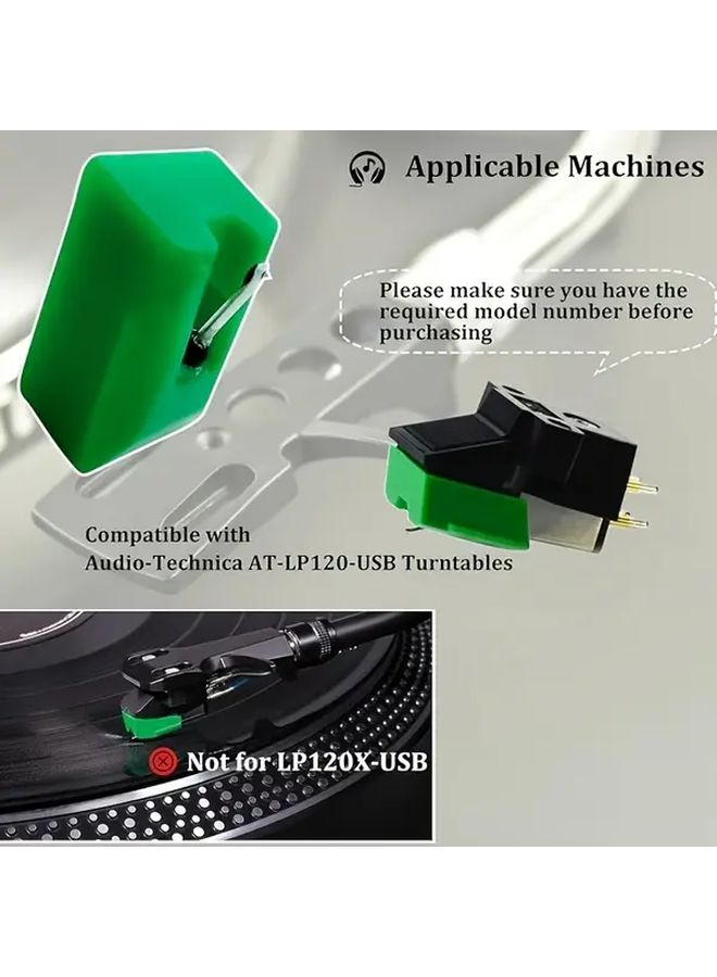 إبرة استبدال ATN95E متوافقة مع طاولة الغناء LP120 بتصميم أسود متين مع قاعدة معدنية - Image 5